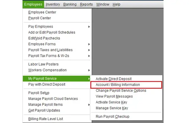 Payroll Service Key screenshot