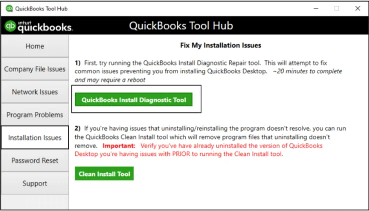 Quickbooks toolhub 