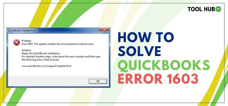 Quickbook Error 1603